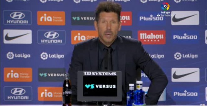 Simeone, a un punto de ser campeón de Liga: "No entiendo otra palabra que no sea aflojar"