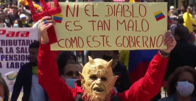 Protesta masiva contra el Gobierno en Colombia