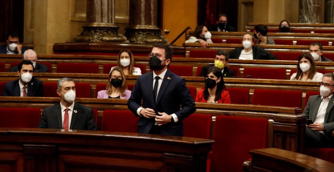 Pere Aragonès, investido president de la Generalitat con los votos de ERC, Junts y la CUP