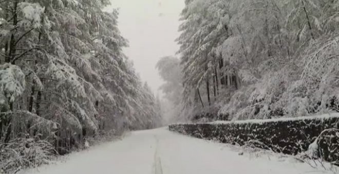 Una gran nevada sorprende a los vecinos de Mongolia Interior con 20 centímetros de nieve