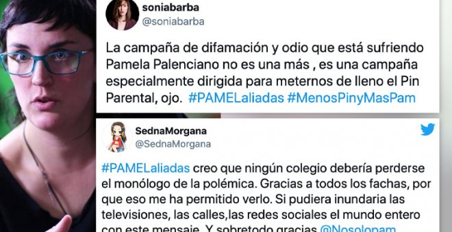 Solidaridad ante los ataques en las redes a Pamela Palenciano y los insultos de una diputada de Vox