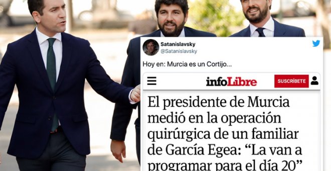 "En un país decente ya tendrían que haber dimitido": críticas por la "mediación" de López Miras en la cirugía a un familiar de Egea