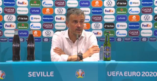 Luis Enrique tras el empate ante Suecia: "Todavía aspiramos a ser primeros de grupo"