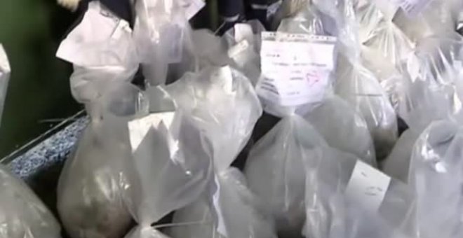 Incineran en Perú un gran alijo de 30 toneladas de droga