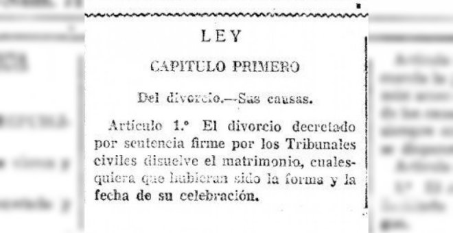 ¿Han pasado 40 años desde la aprobación del divorcio u 89 desde la ley de la República?