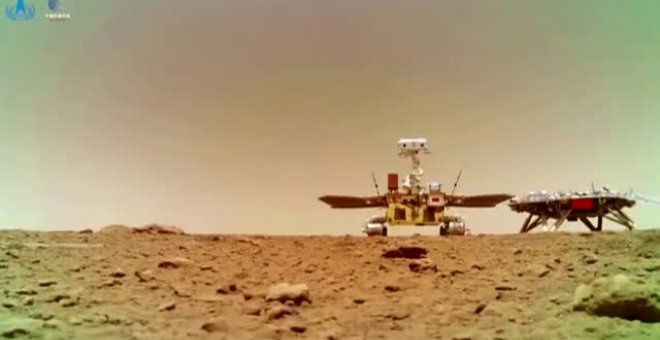 China graba los primeros sonidos en Marte emitidos por el rover Zurong