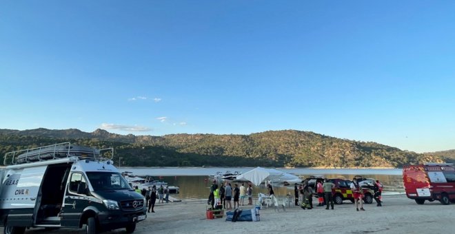 Tercer día de búsqueda de la niña desaparecida en el embalse de San Juan