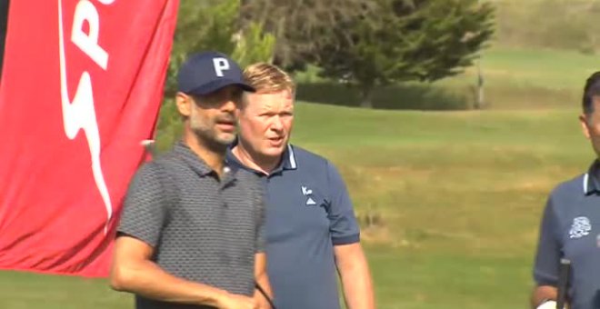 Pep Guardiola y Ronald Koeman disfrutan de una jornada de golf