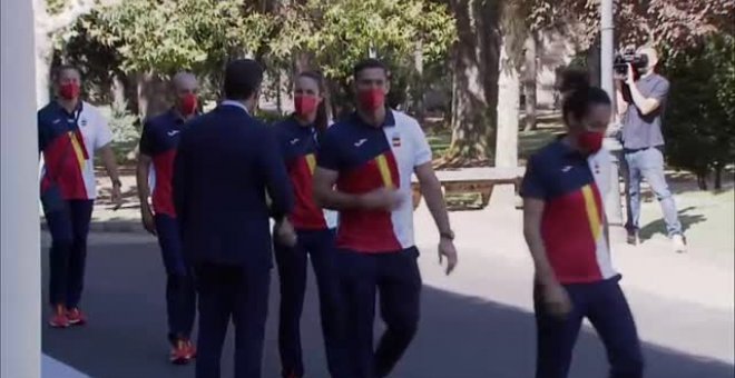 Sánchez recibe al equipo olímpico español que participará en los JJOO de Tokio