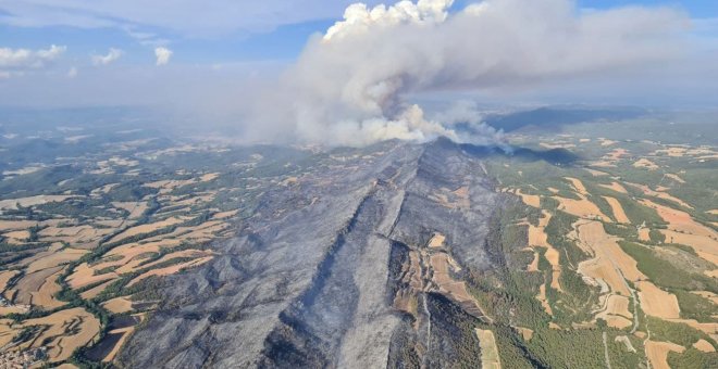 Controlat l'incendi de la Conca de Barberà i l'Anoia