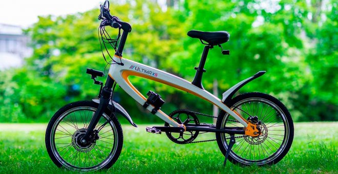 Bicicleta eléctrica Ultima ebike, con altavoces Bluetooth, cámara 4K y un diseño diferencial