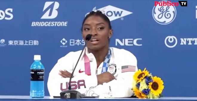 Biles: "Hay que poner la salud mental primero, está bien dejar pasar una competición para centrarte en ti misma"