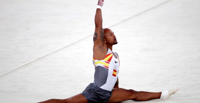 Ray Zapata consigue la medalla de plata en la final de suelo de gimnasia artística