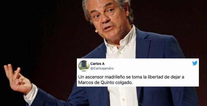 Marcos de Quinto se queja amargamente de que no le arreglan el ascensor un domingo y los tuiteros le invitan a leer el contrato