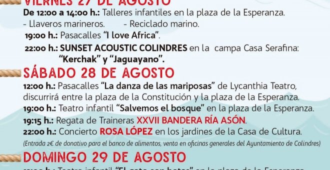 Colindres celebra San Ginés con pasacalles, talleres y conciertos