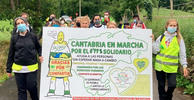 La Marcha Cantabria Solidaria por el 0,77% recala en seis municipios de Liébana