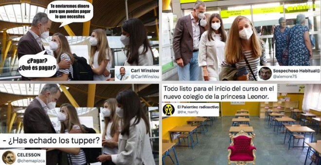 "¿Has echado los 'tupper'?": el inicio de curso de la princesa Leonor, reinterpretado por los tuiteros