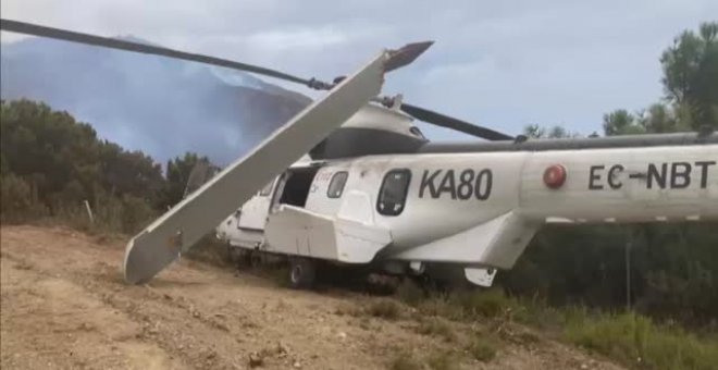 La UME comienza el despliegue en Sierra Bermeja para aliviar el cansancio de los bomberos