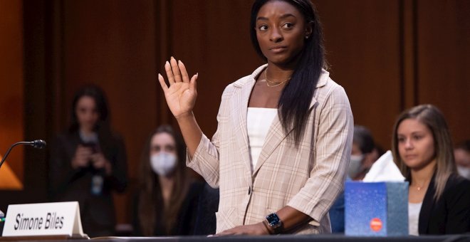 Simone Biles, en el Senado: "Echo la culpa a Larry Nassar y a todo el sistema que permitió y perpetró sus abusos"