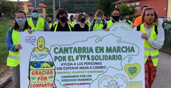 La Marcha Cantabria Solidaria por el 0,77% une Villaescusa, Piélagos y Miengo