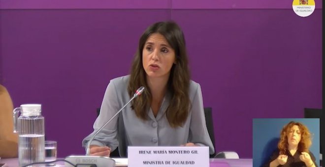 Irene Montero: "Están legitimando, blanqueando y normalizando esos discursos de odio que se convierten en miedo para las personas LGTBI"