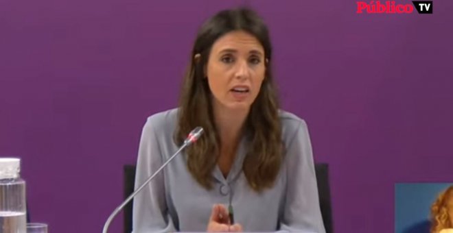 Irene Montero: "Ninguna economía se sostendría un solo día sin las mujeres que friegan y que limpian"