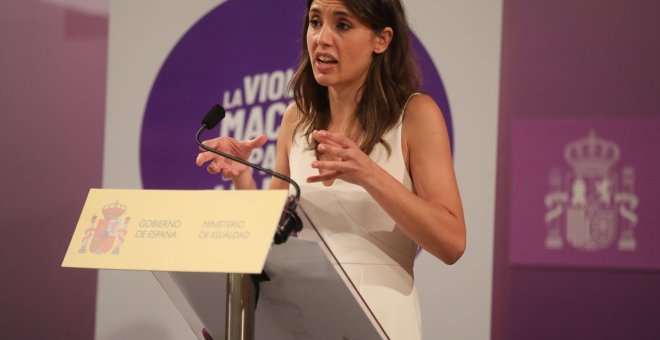 Irene Montero: "No se va a alcanzar la igualdad en ninguna esfera si no se alcanza en las actividades de cuidados"