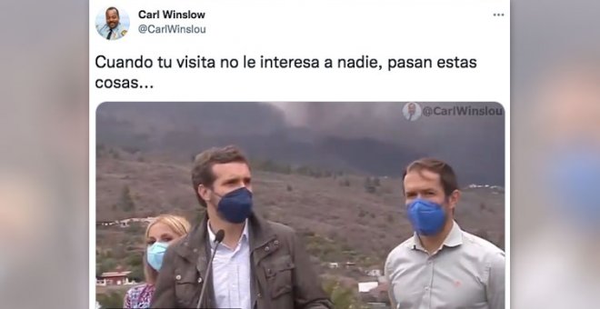 'The bochorno': el incómodo momento de Pablo Casado ante la prensa en La Palma