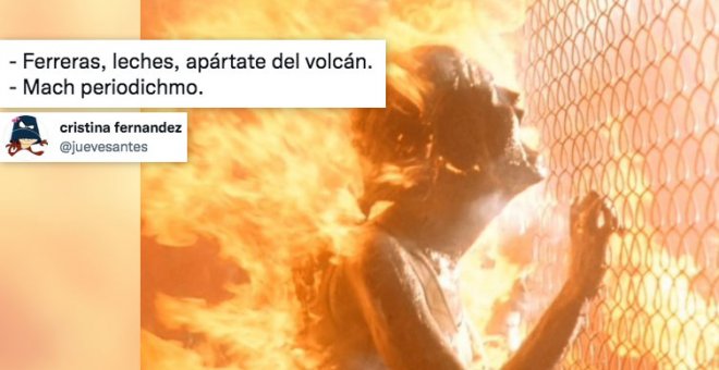 "La lava llega al mar. 'Jacuzzi' lo llaman los de Bilbao"