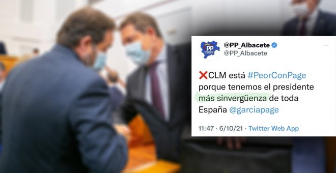 El PP enfanga en las redes el debate sobre el estado de la región llamando "sinvergüenza" e "indigno" a Page