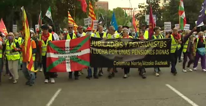 Pensionistas de toda España se manifiestan en Madrid por unas pensiones "justas y suficientes"