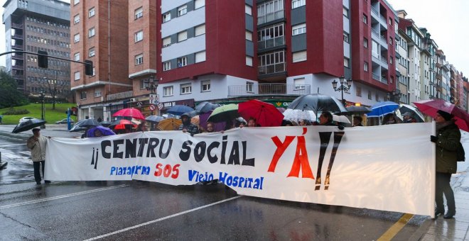 Un amagüestu para pedir un centro social en El Cristo