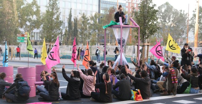 Extinction Rebellion colapsa el centro de Madrid contra la inacción climática