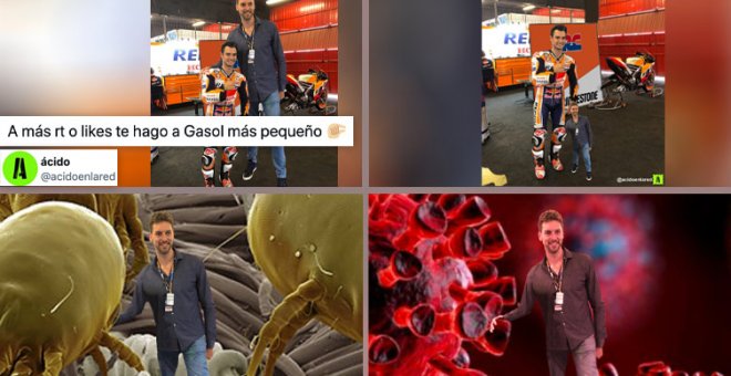 El descacharrante hilo que reduce a Pau Gasol de tamaño en su mítica foto con Dani Pedrosa