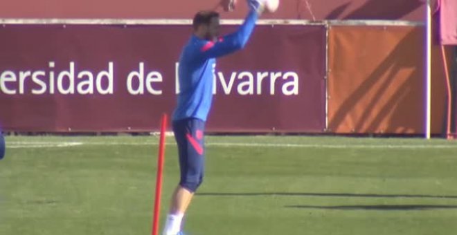 El Atlético prepara el partido de Liga del jueves ante el Levante