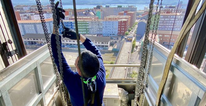 Santander inicia la reparación del ascensor panorámico de la Peña del Cuervo