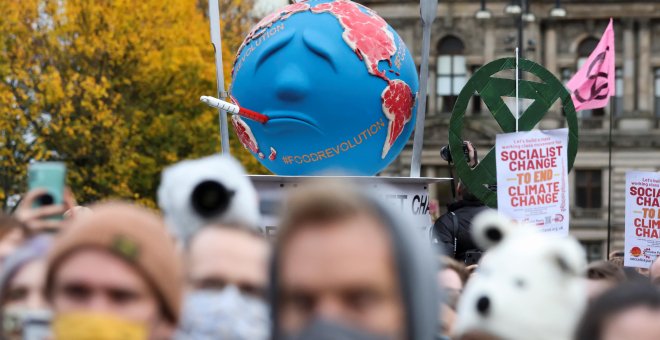 La manifestación de Fridays For Future en Glasgow, en imágenes