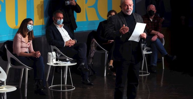 La izquierda y el sindicalismo arropan a Lula da Silva en Madrid: "El que tiene hambre no hace la revolución"