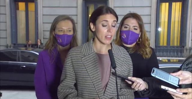 Irene Montero: "Que ninguna mujer se sienta sola, todas estamos juntas contra la violencia machista"