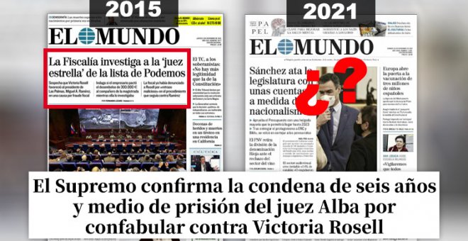 Nada por aquí, nada por allá: las portadas tras la condena al juez Alba por confabular contra Victoria Rosell