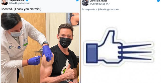 "Hasta Lobezno necesita entrenar su sistema inmunitario": los comentarios sobre la foto de Hugh Jackman vacunándose