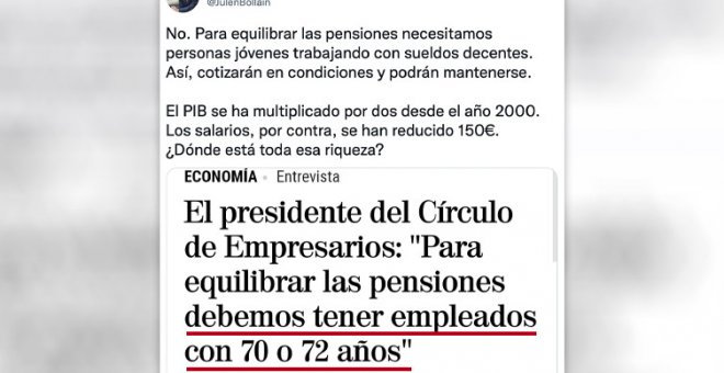 "Cómo se nota que los del Círculo de Empresarios no doblan el lomo": monumental cabreo con su propuesta de jubilación