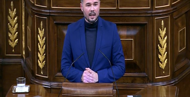 Rufián, a la clase trabajadora que vota a Vox: "Espinosa de los Monteros tiene cinco plantas y a ti te cuesta pagar el alquiler en un piso miserable"