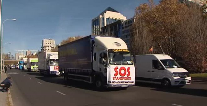 Protesta de transportistas en distintas ciudades españolas