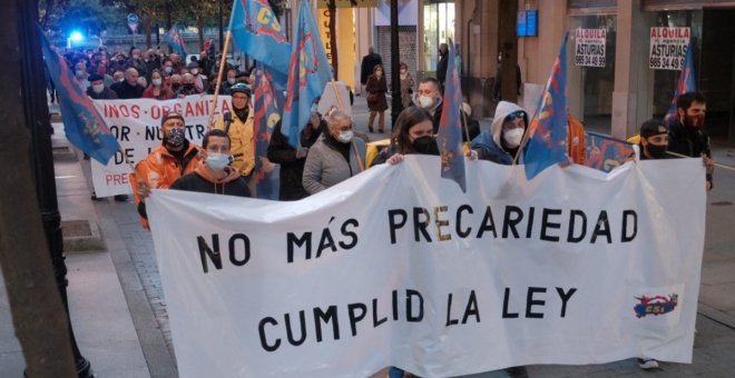 Galería: Los repartidores asturianos no quieren más precariedad