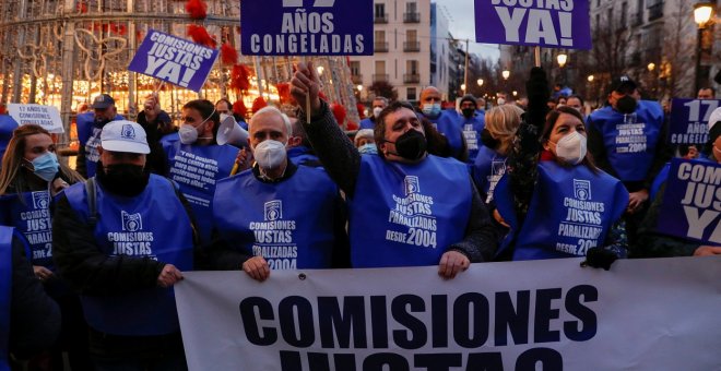 Los loteros protestan en el día del Sorteo de Navidad por unas comisiones justas