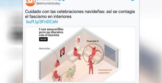 El tronchante consejo de 'El Mundo Today' para las celebraciones navideñas: "Así se contagia el fascismo en interiores"