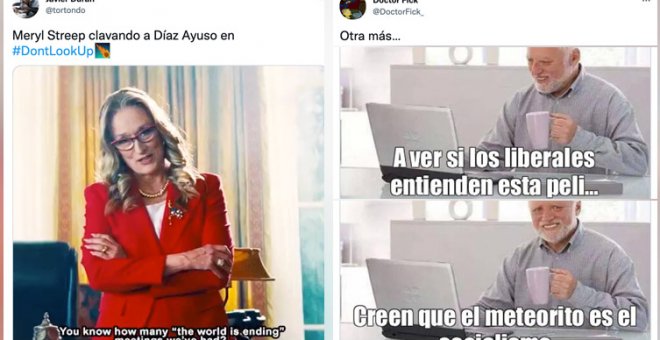 "Impresionante Ayuso en esta peli": las reacciones a 'No mires arriba' (y sus parecidos razonables en España)