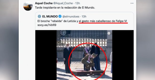 "El rey doblando el lomo es noticia": cachondeo por el gesto de Felipe VI, elevado a la categoría de información