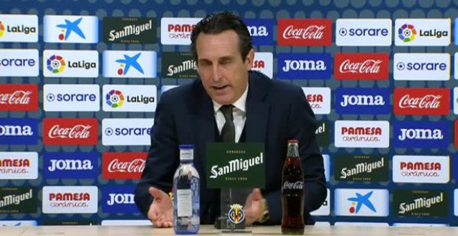 Unai Emery: "Lo de Piqué sí fue mano y luego está en Twitter protestando por otros partidos"